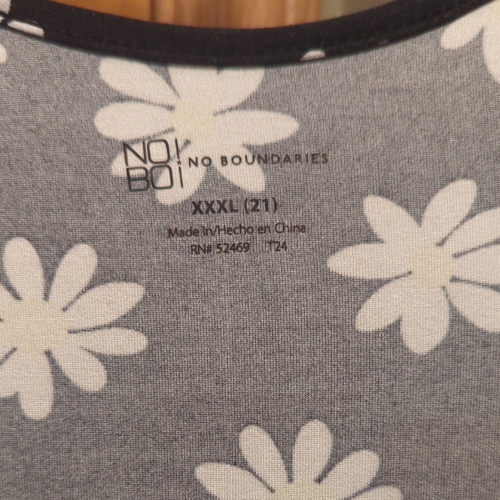 Like New! Fun Bold No Boundaries Black Dress with Floral Design XXXL 21 - Picture 3 of 6